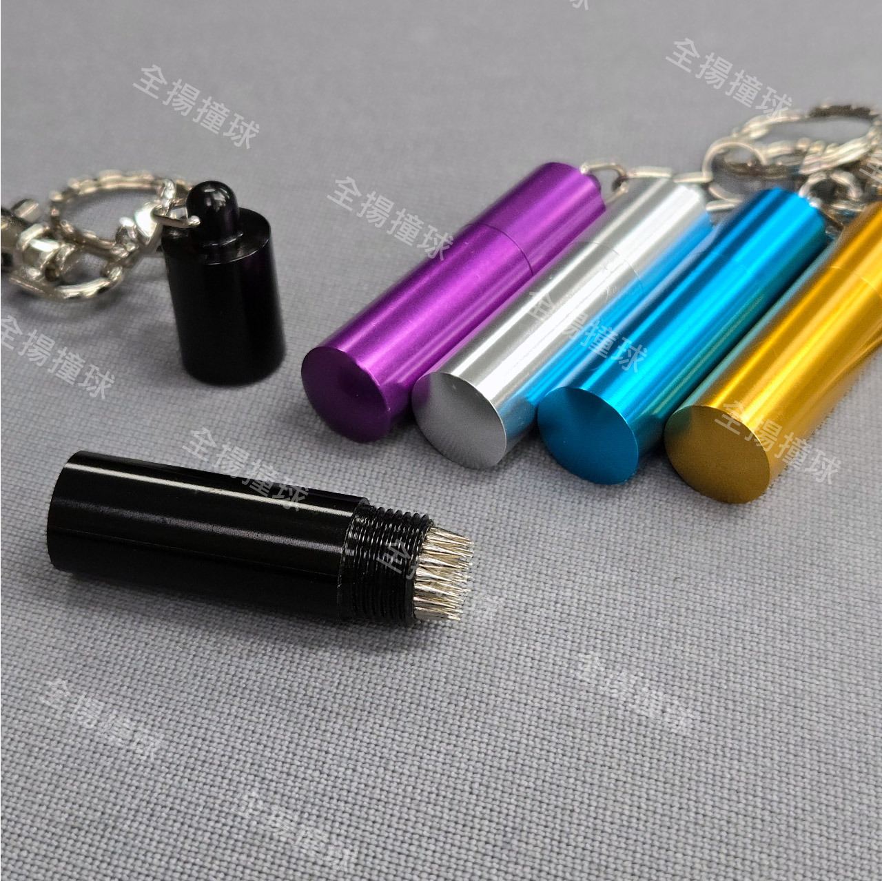 【皮頭刺針 鑰匙圈(多色)】使皮頭更加容易上巧克粉~撞球桿配件