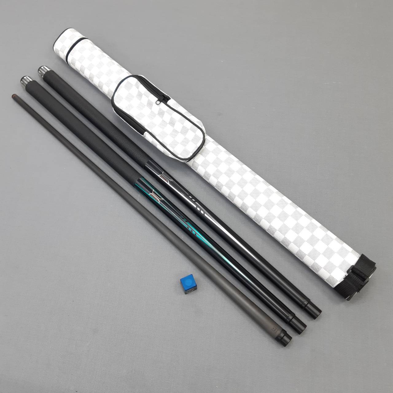 特價組 小怪獸【機械風暴系列+2孔+巧克】快速牙-黑科技撞球桿(綠、銀)