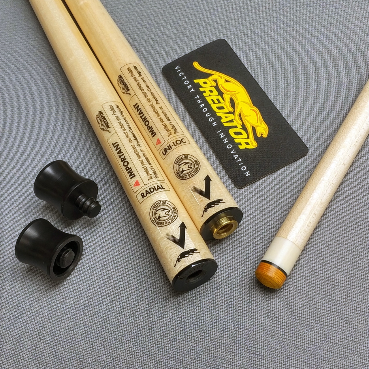 314美洲豹 Predator【V前節-薄黑環(快速牙、8牙】Vantage shafts with Thin Black Collar-撞球桿