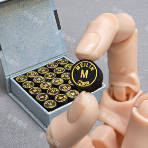 【美林 司諾克 黑皮頭-M(單顆)】司諾克-12mm-撞球桿皮頭-只有一種硬度