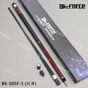 BK-FORCE【BK-S05F-1 (火冰) cocobolo科技木 皮把】冰鋒系列-8牙-黑前節-撞球桿