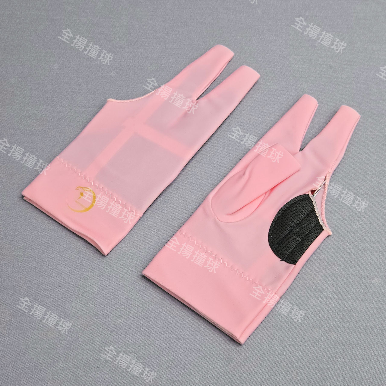 征服者【露指 3指手套 粉色】透氣 萊卡布料-撞球手套